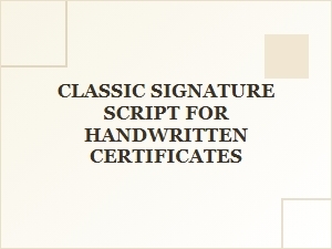 A Timeless Script Font for Elegant Wedding Certificates