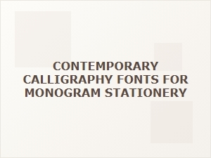 Modern Monogram Fonts for Wedding Stationery